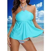 Maillots de Bain Tankini 2 pièces Maillot de bain Femme 2 Pièces Dos ouvert Plein Normal Débardeur Maillots de bain Sportif Eté miniinthebox