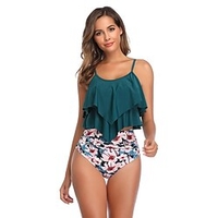 Maillots de Bain Tankini 2 pièces Maillot de bain Femme 2 Pièces Floral Normal Débardeur Maillots de bain Sportif Eté miniinthebox