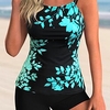 Maillots de Bain Tankini 2 pièces Maillot de bain Femme 2 Pièces Imprimé Floral Normal Débardeur Maillots de bain Sportif Eté miniinthebox