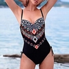 Maillots de Bain Une pièce Maillot de bain Femme Imprimé Géométrique Normal Body Maillots de bain Sportif Eté miniinthebox
