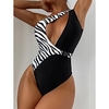 Maillots de Bain Une pièce Maillot de bain Femme Imprimé Une Epaule Motif Zèbre Normal Body Maillots de bain Sportif Eté miniinthebox