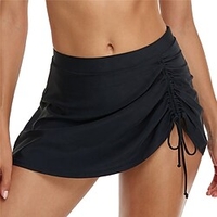 Maillots de Bain Vêtement couvrant Short de Bain Maillot de bain Femme Taille haute Taille elastique Couleur monochrome Normal Maillots de bain Sportif Neutre Décontractée / Vacances / Moderne miniinthebox