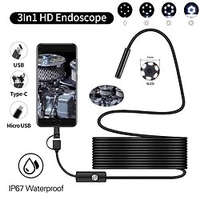 mini caméra endoscope étanche ip67 réglable fil dur souple 6 leds 7mm automobile endoscope caméra pour android usb téléphone pc miniinthebox
