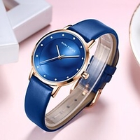 MINI FOCUS Montres à quartz pour Femme Analogique Quartz Tendance Mode Imperméable Acier Inoxydable Cuir PU Mode miniinthebox
