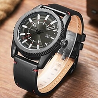 MINI FOCUS Montres à quartz pour Hommes Analogique Quartz Tendance à la mode Imperméable Calendrier Alliage Cuir PU Mode miniinthebox