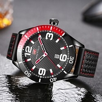 MINI FOCUS Montres à quartz pour Hommes Analogique Quartz Tendance à la mode Imperméable Calendrier Alliage Cuir PU Mode miniinthebox