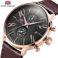 MINI FOCUS Montres à quartz pour Hommes Analogique Quartz Tendance à la mode Imperméable Calendrier Alliage Cuir PU Mode miniinthebox