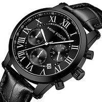 MINI FOCUS Montres à quartz pour Hommes Analogique Quartz Tendance à la mode Imperméable Calendrier Alliage Cuir PU Mode miniinthebox