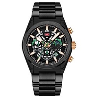 MINI FOCUS Montres à quartz pour Hommes Analogique Quartz Tendance à la mode Imperméable Calendrier Faux trois yeux six aiguilles Alliage Alliage Mode miniinthebox