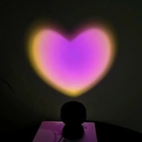 Mini rose coeur coucher de soleil projection lumière led projecteur lumière led veilleuse mariage fête cadeau multicolore miniinthebox