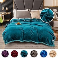 mise à niveau style lait velours jeter couverture couleur pure couvertures douces pour lits salon chambre climatisation lit couvertures pour canapé portable voiture voyage couverture couverture miniinthebox
