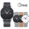 mode mens calendrier en acier inoxydable wathes hommes quartz montre-bracelet cadeau miniinthebox