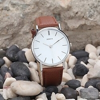 Montre Montres à quartz pour Hommes Analogique Quartz Mode Entreprise Minimaliste Classique Plastique Cuir miniinthebox