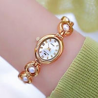 Montres à quartz pour Femme Analogique Quartz Tendance Perles Mode Rétro Vintage Créatif Acier Inoxydable Acier Inoxydable Créatif / Un ans miniinthebox
