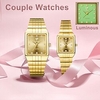 Montres à quartz pour Femme Hommes Analogique Quartz Lumineux Strass mode Luxe Imperméable Lumineux Strass Alliage Acier Inoxydable Mode Luxueux miniinthebox