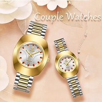 Montres à quartz pour Femme Hommes Analogique Quartz Tendance Paillettes Luxe Elégant bling Strass Noctilumineux Métal Acier Inoxydable Mode miniinthebox