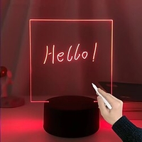 note board creative led night light 16 changement de couleur usb message board holiday light with pen gift for children girlfriend decoration night lamp diy 3d night light miniinthebox