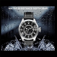 Nouveaux hommes va-210 pilote calendrier étanche montre hommes décontracté sport militaire ceinture montre miniinthebox