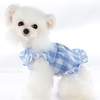 Nouveaux vêtements pour animaux de compagnie printemps et été petit chien chien section mince grande jupe à manches volantes à carreaux miniinthebox
