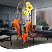 Nouvel attrape-rêves pastoral tournesol orange décoration d