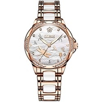 OLEVS Montre mécanique pour Femme Analogique Remontage automatique Tendance Luxe Imperméable Calendrier Noctilumineux Alliage de Titane Céramique Créatif miniinthebox