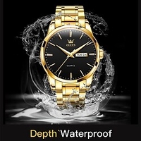 OLEVS Montres à quartz pour Homme Hommes Analogique Quartz à la mode Imperméable Calendrier Noctilumineux Alliage Acier Inoxydable / Grand Cadran miniinthebox