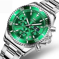 OLEVS Montres à quartz pour Homme Hommes Analogique Quartz à la mode Style moderne Grand Cadran Date du jour Métal Acier Inoxydable miniinthebox
