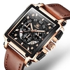 OLEVS Montres à quartz pour Hommes Analogique Quartz Extérieur Imperméable Calendrier Chronographe Alliage Vrai Cuir / Noctilumineux / Grand Cadran miniinthebox