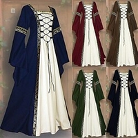 Outlander Grandes Tailles Epoque Médiévale Renaissance Robe de cocktail Robe vintage Robe de bal Femme Costume Vintage Cosplay Soirée Festival Robe Halloween miniinthebox