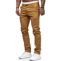 pantalon chino décontracté basique pour hommes pantalon chino pantalon de travail en coton à usage"idien pantalon de couleur unie pleine longueur fermeture éclair classique vintage rose poudré miniinthebox