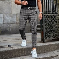 pantalons souples respirants sportifs pour hommes décontractés pour hommes pantalons de week-end"idiens en treillis imprimé sur toute la longueur gris miniinthebox
