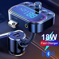 pd18w chargeur rapide bluetooth 5.0 voiture lecteur de musique mp3 modulateur fm récepteur audio aux mains libres sans fil pendiver jouer de la musique miniinthebox