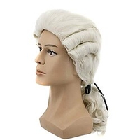 perruque synthétique bouclée avec queue de cheval perruque mi-long blanc crème gris blanc noir cheveux synthétiques hommes cosplay party fashion noir blanc miniinthebox