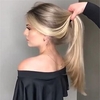 perruques blondes pour femmes perruque synthétique perruque droite asymétrique cheveux longs blonds synthétiques 26 pouces femmes miniinthebox