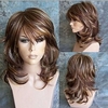 perruques brunes pour femmes perruque synthétique bouclés minaj coupe de cheveux en couches perruque longue moyenne brun fraise blonde cheveux synthétiques pour la fête miniinthebox