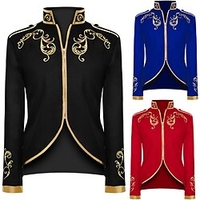 Prince Déguisements Thème Film / TV Epoque Médiévale Costume de fête Pardessus Homme Costume Vintage Cosplay Soirée Evénement Jubilé de platine de la reine2022 Elisabeth 70 ans manche longue miniinthebox