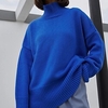 Pull Maille Femme A côtes Tricoter Tressé Couleur unie Col Roulé mode Casual Extérieur du"idien manche longue Automne Printemps Vert Véronèse Bleu S M L miniinthebox