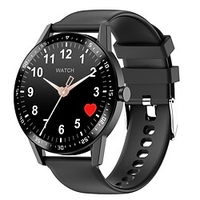 qs01 moniteur de fréquence cardiaque smartwatch sport mode pour dames homme montre intelligente 1, 28 pouces smartwatch fitness montre de course bluetooth podomètre rappel d