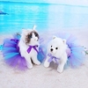 robe de chien licorne couche à plusieurs niveaux tutu tulle chiens robes de fête d