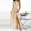 robe de soirée femme robe évasée robe longue robe maxi vert bleu rose bleu foncé arc-en-ciel rouge beige blanc noir sans manches fleuri couleur pure fendu découpé imprimé printemps été une épaule miniinthebox