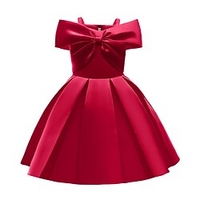 Robe Enfants Fille Couleur Pleine Robe Patineuse Mi-long Robe Soirée Noeud Sans Manches Le style mignon Robe 3-10 ans Printemps Rose Claire Rouge Rose rouge miniinthebox