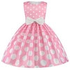 Robe Enfants Fille Pois Robe Patineuse Mi-long Robe Soirée Noeud Sans Manches Le style mignon Robe 3-10 ans Eté Bleu Rose Claire Bleu roi miniinthebox