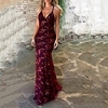 robe longue Femme robe soirée Sans Manches Printemps Eté - Mature Paillettes A Lanières Accueil froid Floral Couleur monochrome Col V Epaules Dénudées Mariage Soirée robe demoiselle d honneur 2022 miniinthebox