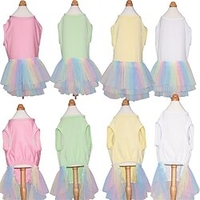 robe pour chien avec fleur - imprimé floral princesse chien vêtements doux mignon respirant fête d