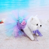robe pour chien avec fleur - imprimé floral princesse chien vêtements doux mignon respirant fête d