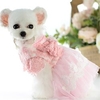robe pour chien avec fleur - imprimé floral princesse chien vêtements doux mignon respirant fête d