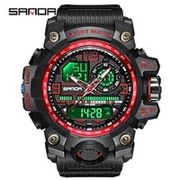 SANDA Montre Digitale pour Hommes Analogique - Digitale Numérique Digitale Numérique Tendance à la mode Décontractée Imperméable Fonction réveille Chronomètre Plastique Silicone Mode miniinthebox