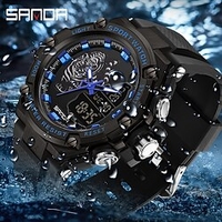 SANDA Montre Montre Digitale pour Hommes Analogique - Digitale Numérique Digitale Numérique Sportif Mode mode Veille tactique Imperméable Calendrier Fonction réveille Alliage Silicone Thème classique miniinthebox
