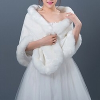 Sans Manches Châles Fausse Fourrure Mariage Wraps de mariage / Châles en Fourrure Avec Lisse / Fourrure miniinthebox