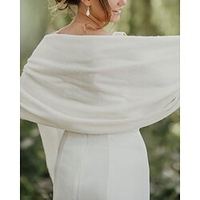 Sans Manches Elégant Tissu en Laine Fête de Mariage Etoles de Femme Avec Couleur Unie miniinthebox